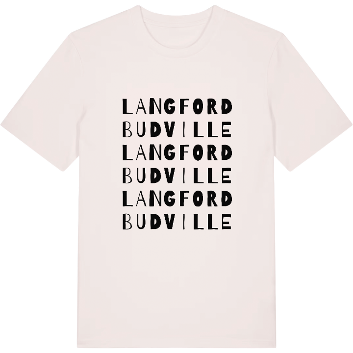 Langford Budville wordplay t-shirt – t-shirt from PinShirt