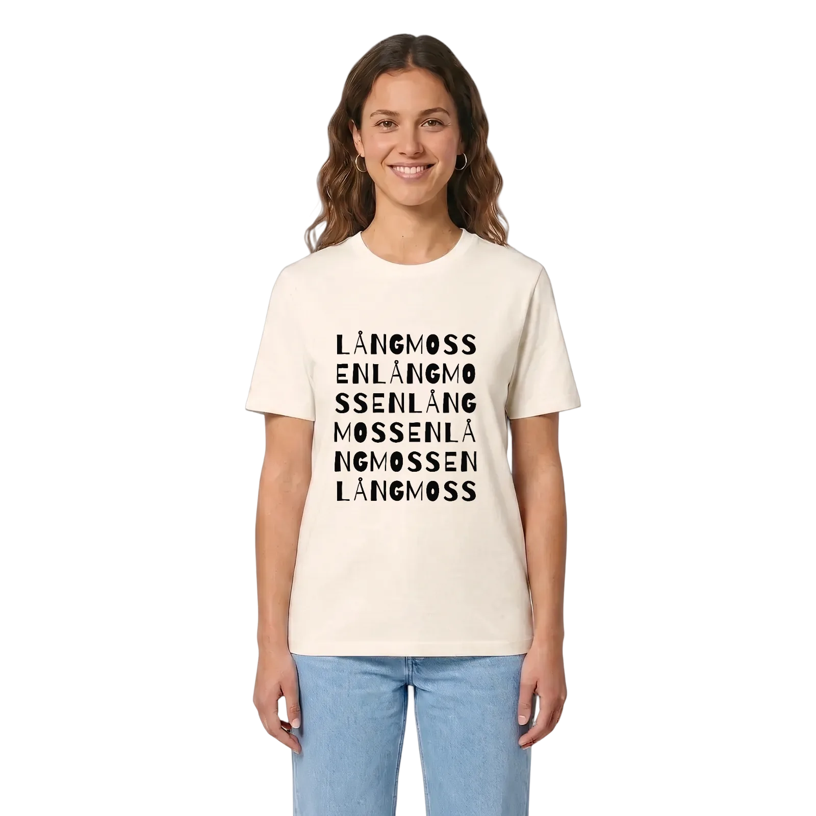 Långmossen ordlek t-shirt – Vintage White, in context
