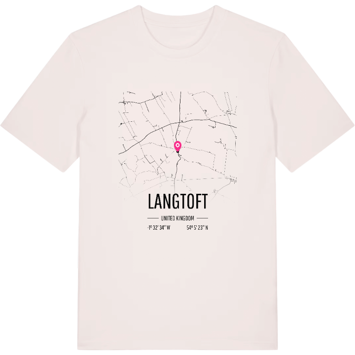Langtoft map t-shirt – t-shirt from PinShirt