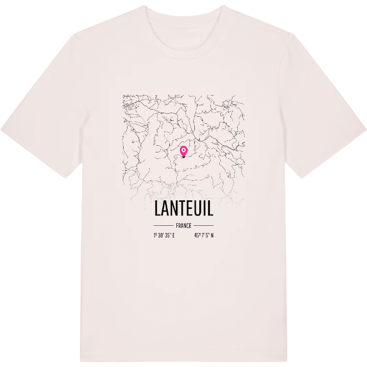 Lanteuil map t-shirt – t-shirt from PinShirt