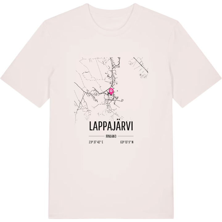 Lappajärvi map t-shirt – t-shirt from PinShirt