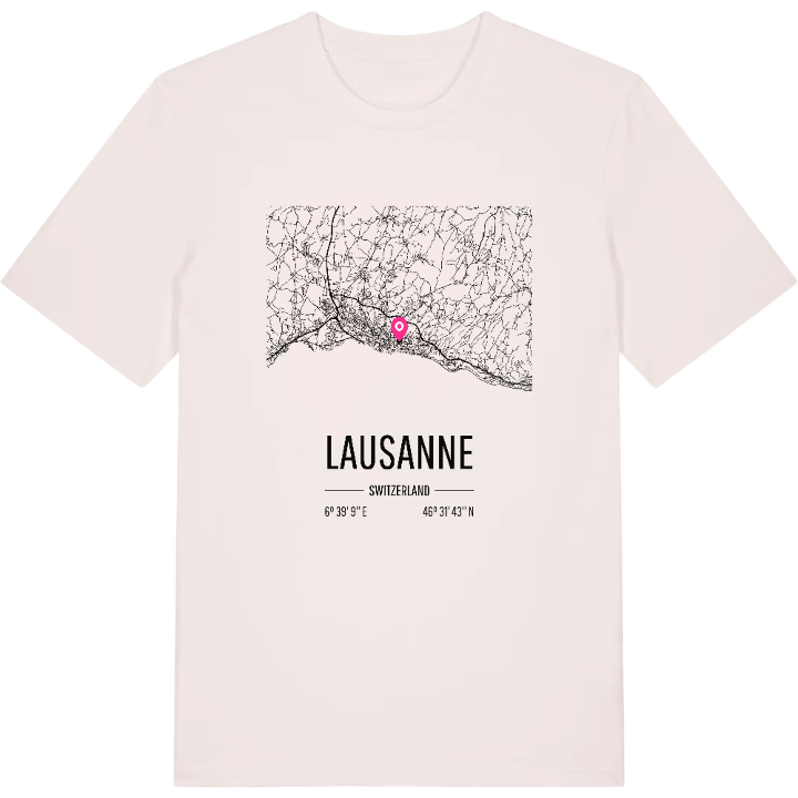 Lausanne map t-shirt – t-shirt from PinShirt