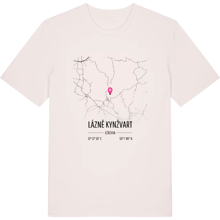 Lázně Kynžvart map t-shirt – t-shirt from PinShirt