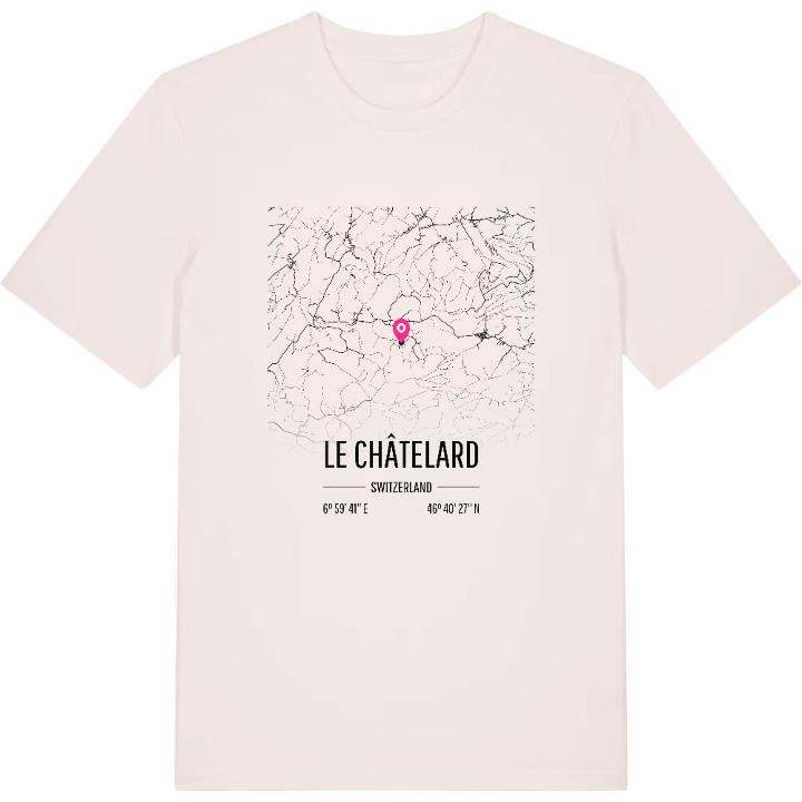 Le Châtelard map t-shirt – t-shirt from PinShirt