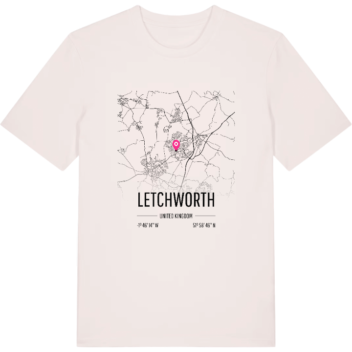 Letchworth map t-shirt – t-shirt from PinShirt