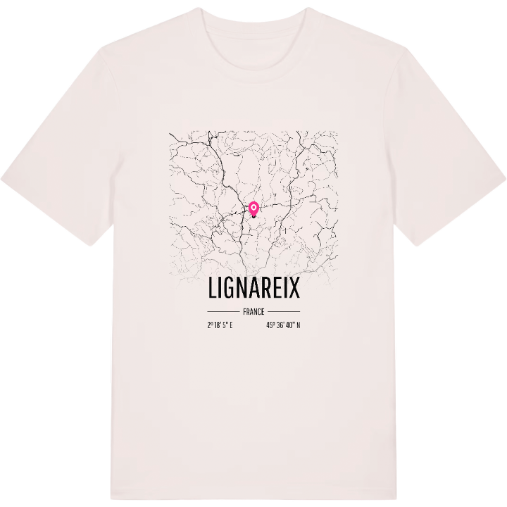 Lignareix map t-shirt – t-shirt from PinShirt