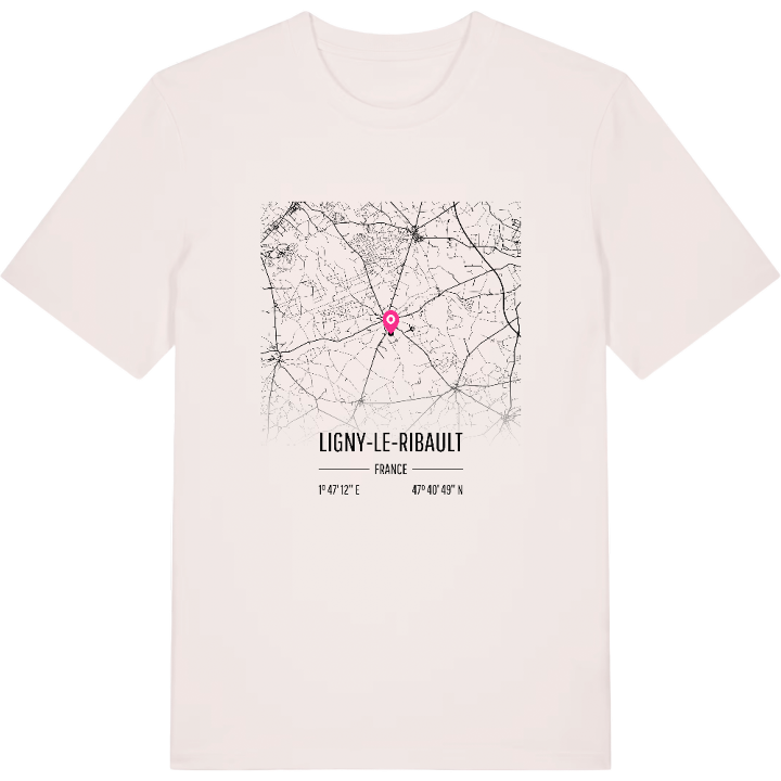 Ligny-le-Ribault map t-shirt – t-shirt from PinShirt