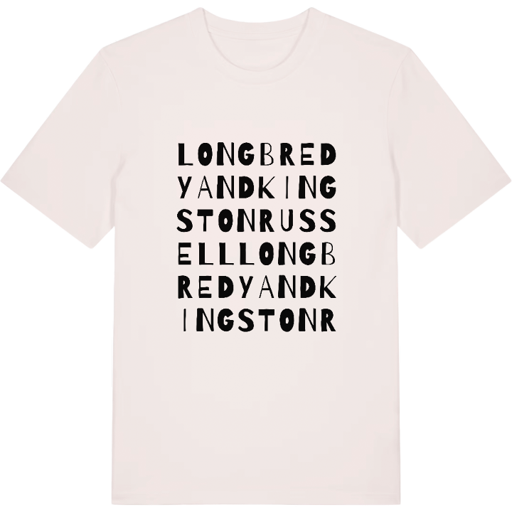 Long Bredy and Kingston Russell wordplay t-shirt – t-shirt from PinShirt