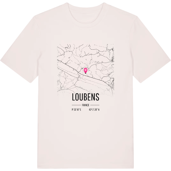 Loubens map t-shirt – t-shirt from PinShirt