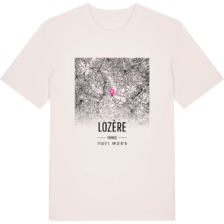 Lozère map t-shirt – t-shirt from PinShirt