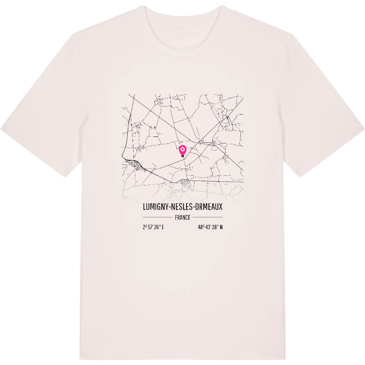 Lumigny-Nesles-Ormeaux map t-shirt – t-shirt from PinShirt