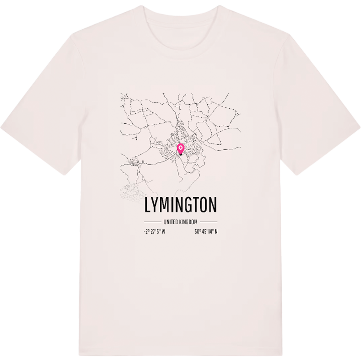 Lymington map t-shirt – t-shirt from PinShirt