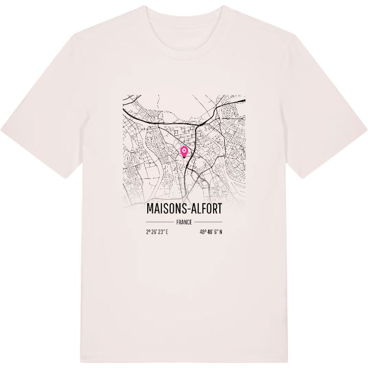 Maisons-Alfort map t-shirt – t-shirt from PinShirt