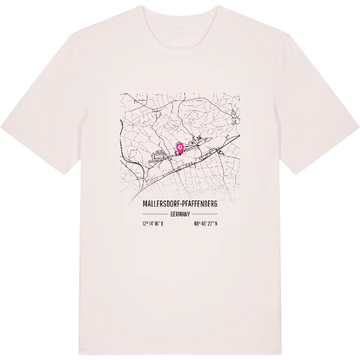 Mallersdorf-Pfaffenberg map t-shirt – t-shirt from PinShirt
