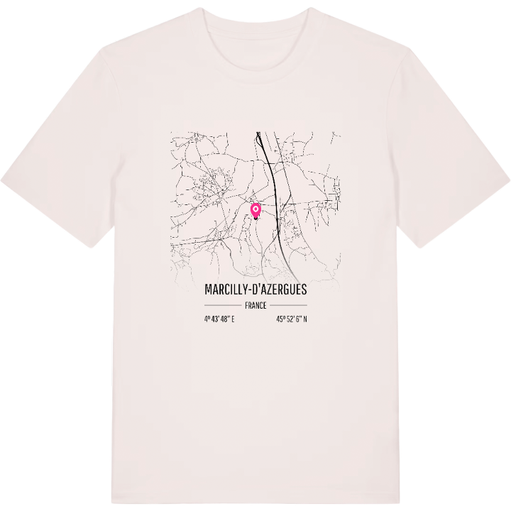 Marcilly-d'Azergues map t-shirt – t-shirt from PinShirt