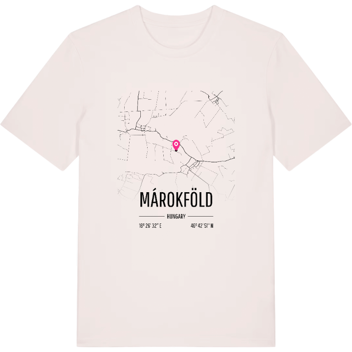 Márokföld map t-shirt – t-shirt from PinShirt