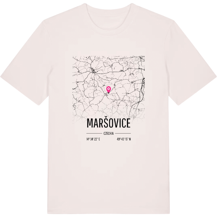 Maršovice map t-shirt – t-shirt from PinShirt