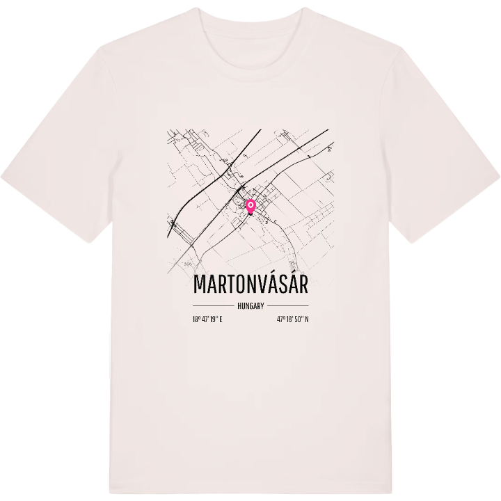 Martonvásár map t-shirt – t-shirt from PinShirt