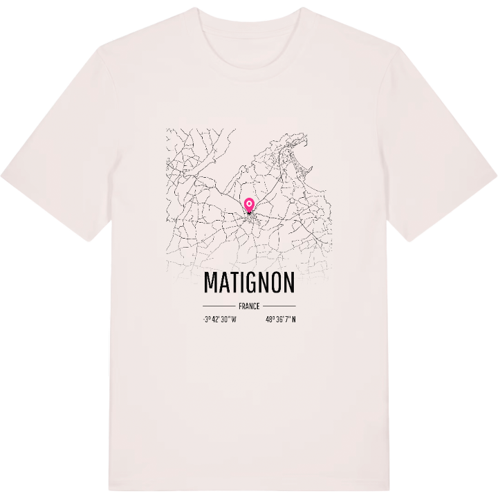 Matignon map t-shirt – t-shirt from PinShirt