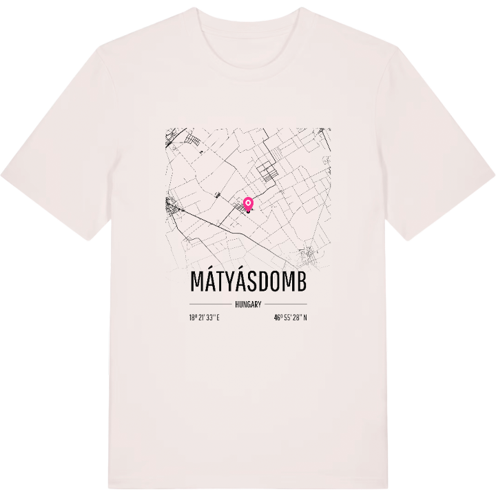 Mátyásdomb map t-shirt – t-shirt from PinShirt
