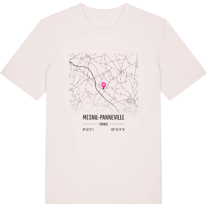 Mesnil-Panneville map t-shirt – t-shirt from PinShirt
