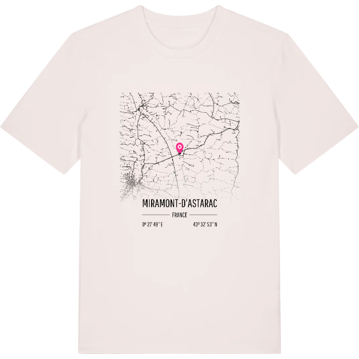 Miramont-d'Astarac map t-shirt – t-shirt from PinShirt