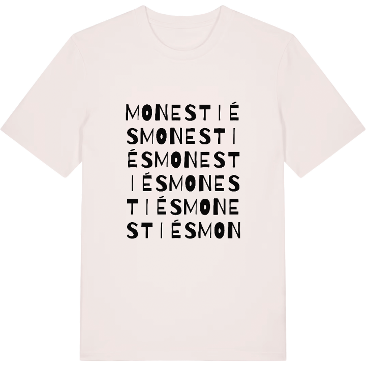 Monestiés wordplay t-shirt – t-shirt from PinShirt