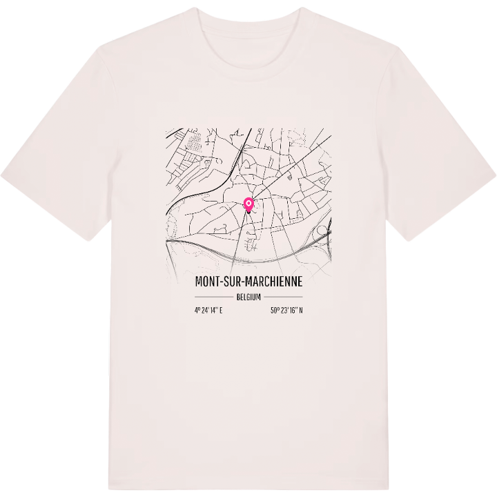 Mont-sur-Marchienne map t-shirt – t-shirt from PinShirt