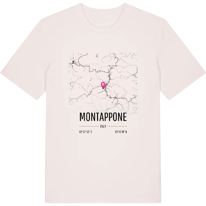 Montappone map t-shirt – t-shirt from PinShirt