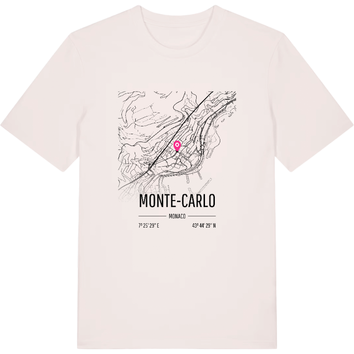 Monte-Carlo map t-shirt – t-shirt from PinShirt