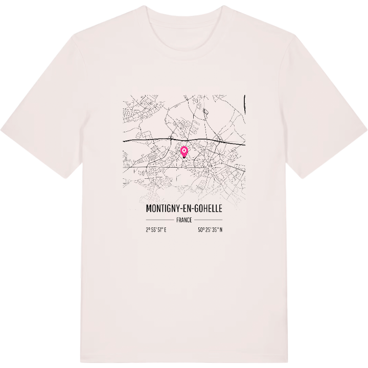 Montigny-en-Gohelle map t-shirt – t-shirt from PinShirt