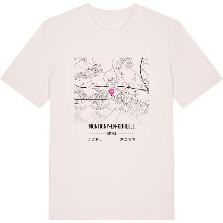 Montigny-en-Gohelle map t-shirt – t-shirt from PinShirt