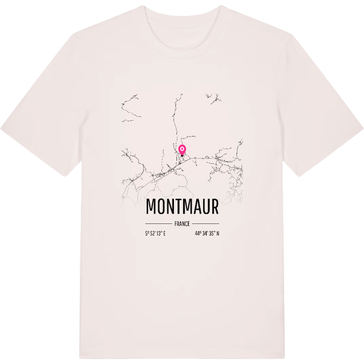 Montmaur map t-shirt – t-shirt from PinShirt