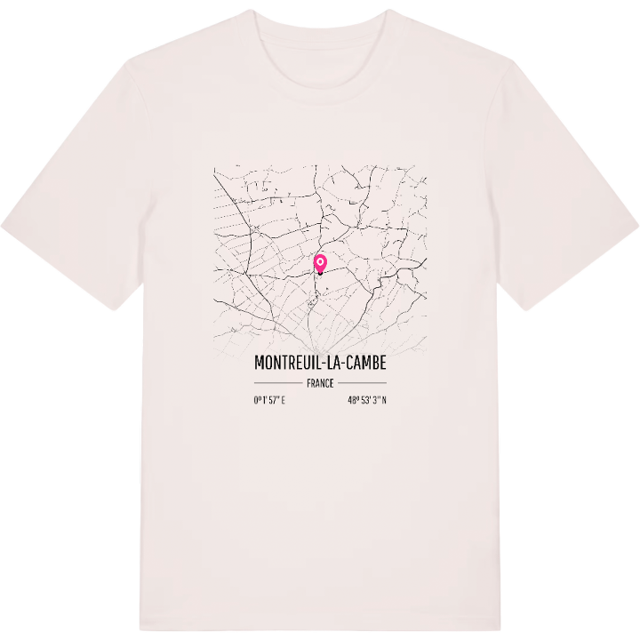 Montreuil-la-Cambe map t-shirt – t-shirt from PinShirt
