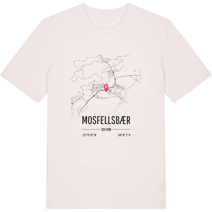 Mosfellsbær map t-shirt – t-shirt from PinShirt