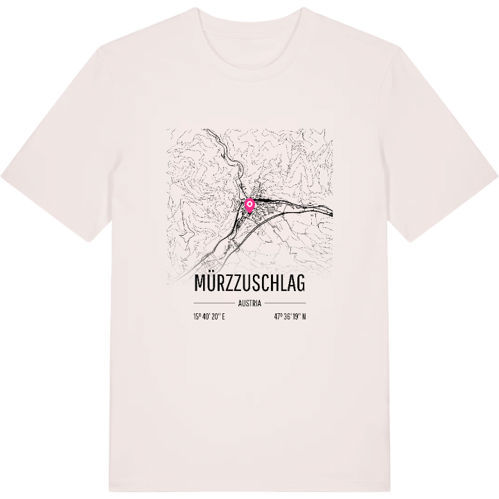 Mürzzuschlag map t-shirt – t-shirt from PinShirt