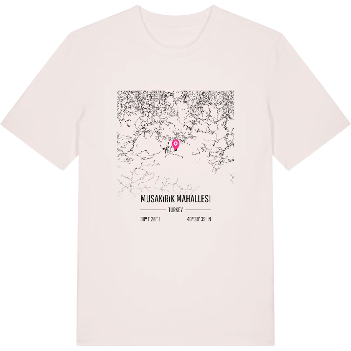 Musakırık Mahallesi map t-shirt – t-shirt from PinShirt