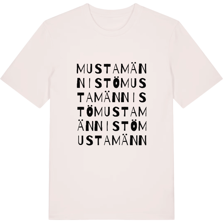 Mustamännistö wordplay t-shirt – t-shirt from PinShirt