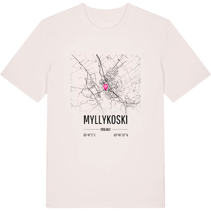 Myllykoski map t-shirt – t-shirt from PinShirt