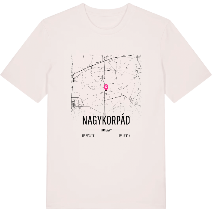 Nagykorpád map t-shirt – t-shirt from PinShirt