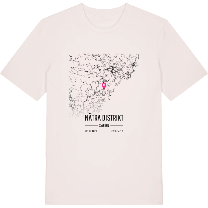 Nätra distrikt map t-shirt – t-shirt from PinShirt