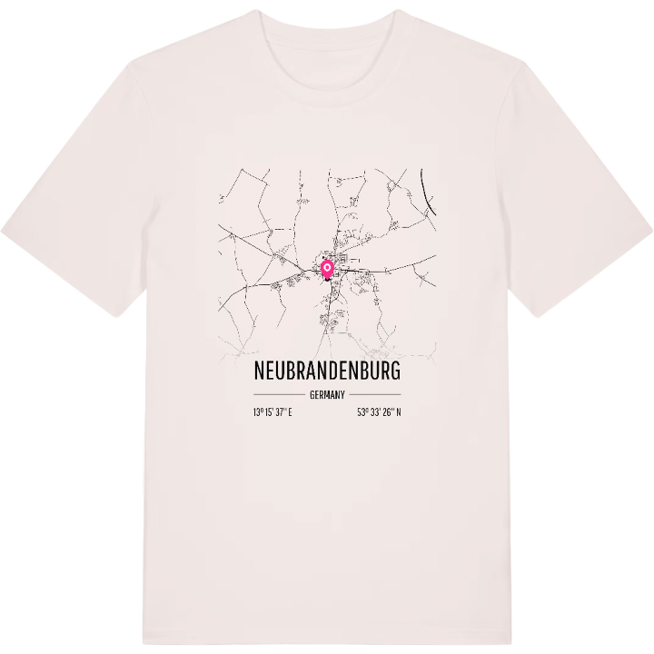 Neubrandenburg map t-shirt – t-shirt from PinShirt