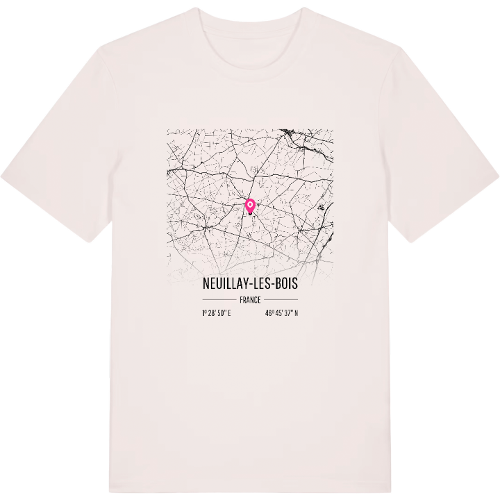 Neuillay-les-Bois map t-shirt – t-shirt from PinShirt