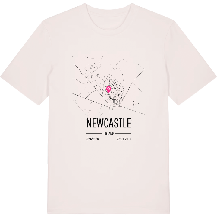 Newcastle map t-shirt – t-shirt from PinShirt