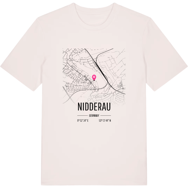 Nidderau map t-shirt – t-shirt from PinShirt