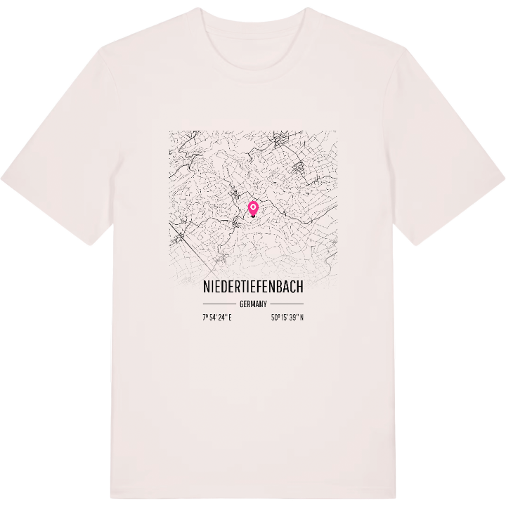 Niedertiefenbach map t-shirt – t-shirt from PinShirt