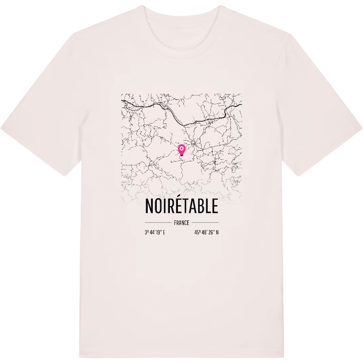 Noirétable map t-shirt – t-shirt from PinShirt