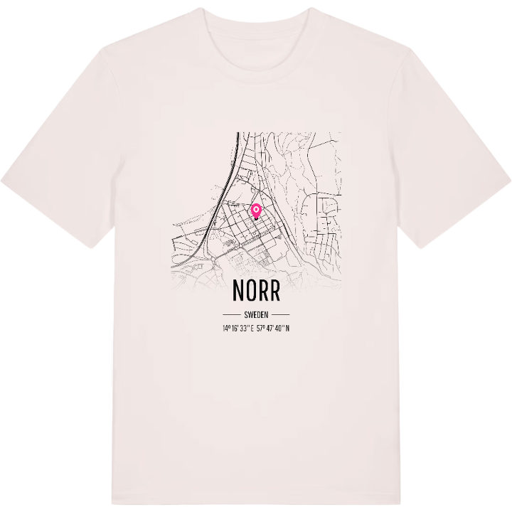 Norr map t-shirt – t-shirt from PinShirt