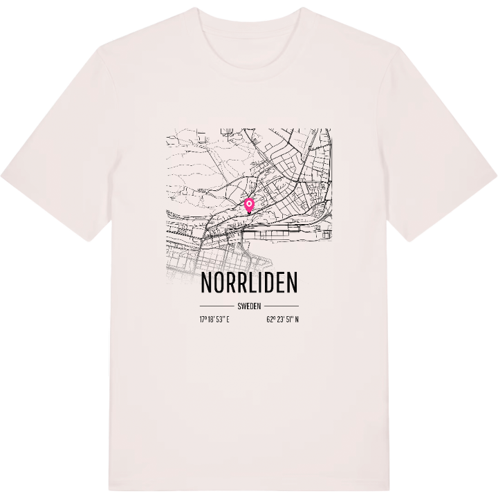 Norrliden map t-shirt – t-shirt from PinShirt