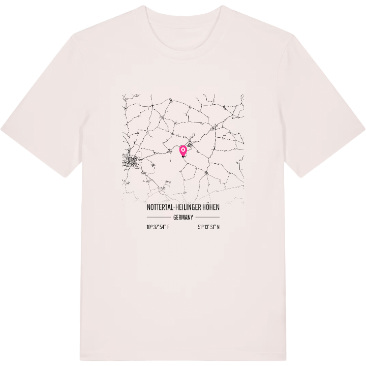 Nottertal-Heilinger Höhen map t-shirt – t-shirt from PinShirt